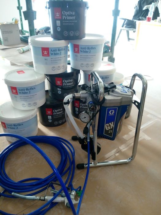 Gładzie natryskowo-agregatem...Profesjonalnie..Tynki dekoracyjne...