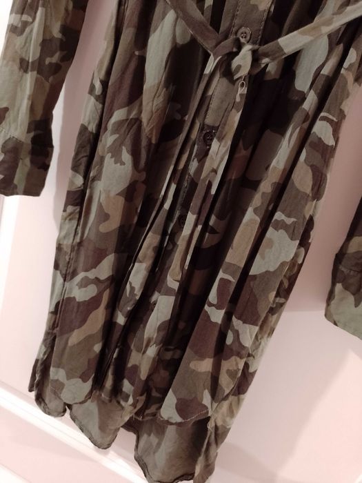 Sukienka midi moro lekka zwiewna rozpinana r. S