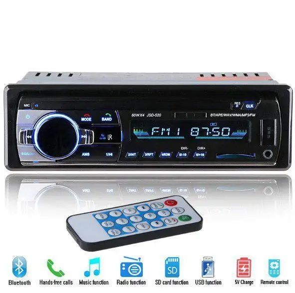 Автомагнітола BT520 BLUETOOTH+2XUSB+SD+AUX 4X60W RGB
