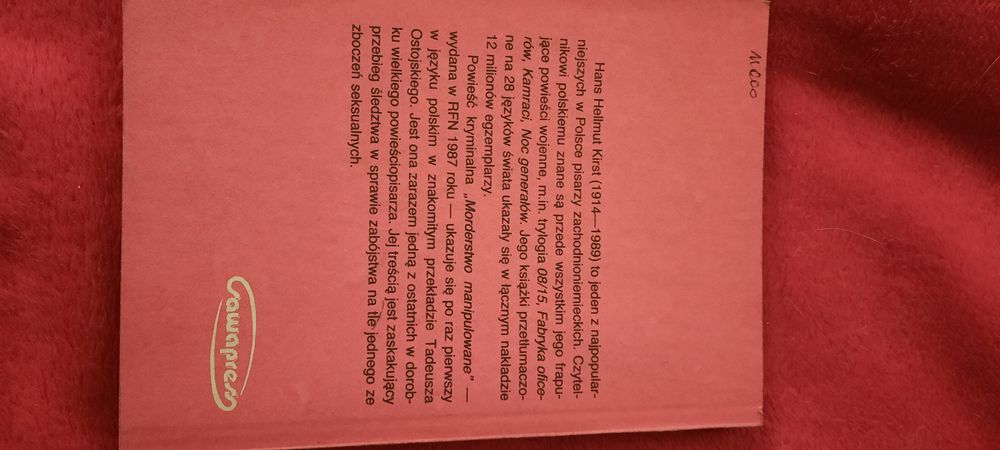 Książka "Morderstwo manipulowane "