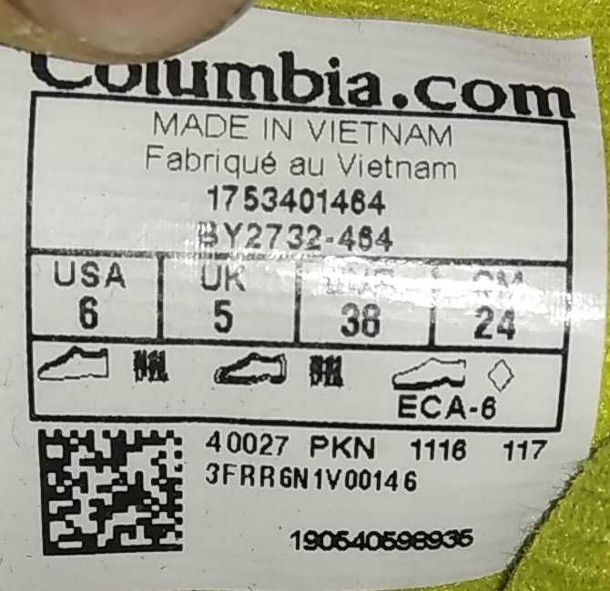 buty Columbia 38 Youth Firecamp Sledder 3 Trekkingowe Waterproof #301