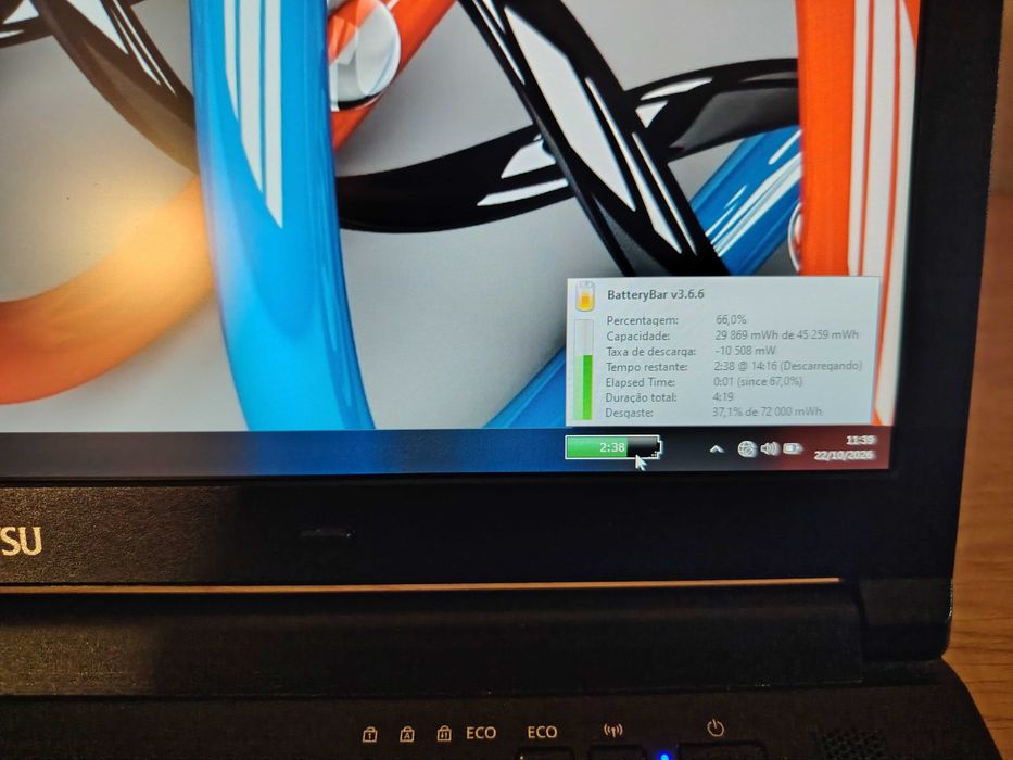Portátil Fujitsu  E 554 mit , I7-4712MQ 2.30GHz, 8Gb-Ram, 256 Gb