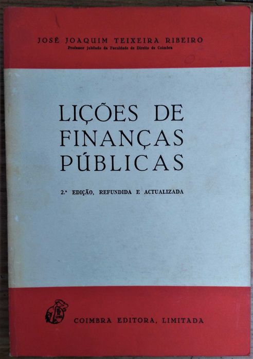 Lições de Finanças Públicas, de José Joaquim Teixeira Ribeiro