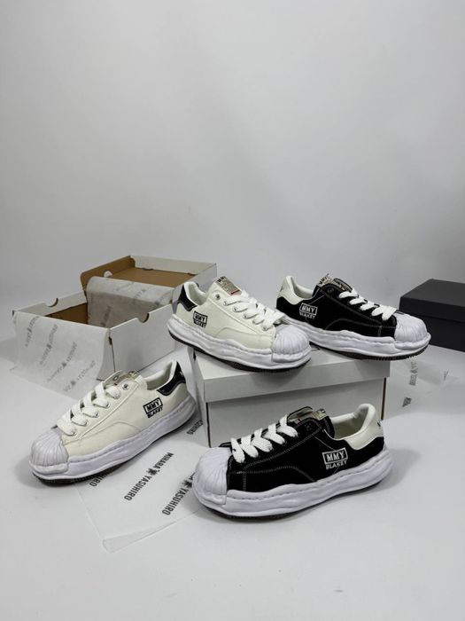 Кеди Maison Mihara Yasuhiro білі та чорні, михара кеды