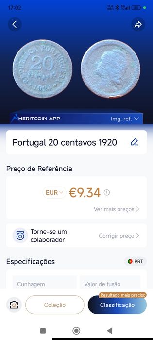 Moeda 20 centavos 1920