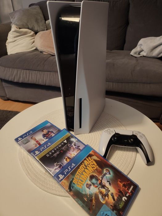 Konsola PlayStation PS5 z napędem+pad+gry