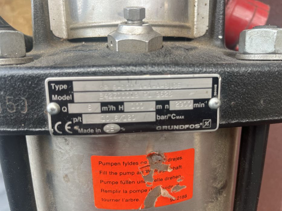 Pompa Pionowa Odśrodkowa Wielostopniowa Grundfos CR8-100 4kW