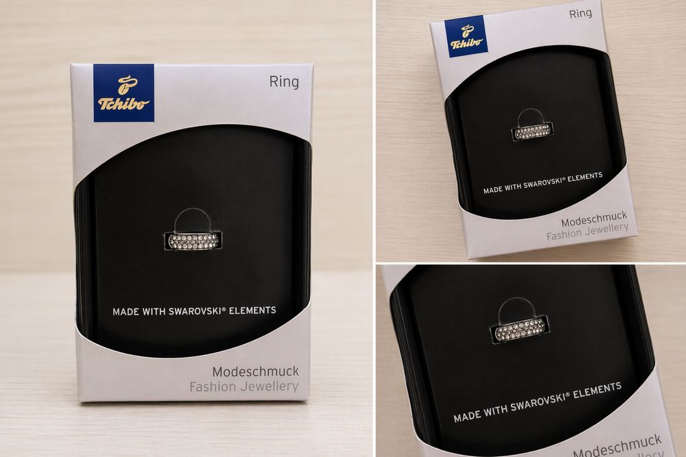 Каблучка зі Swarovski від Tchibo, розмір 17,  колір срібло