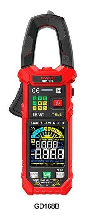 Pinça Multímetro Digital AC/DC Corrente 600A, Tensão, Temperatura