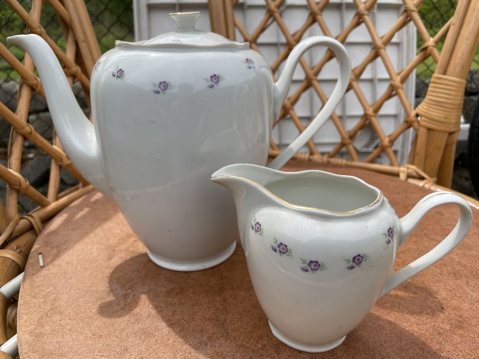 Porcelana Tułowice dzbanek i dzbaneczek komplet z porcelany!