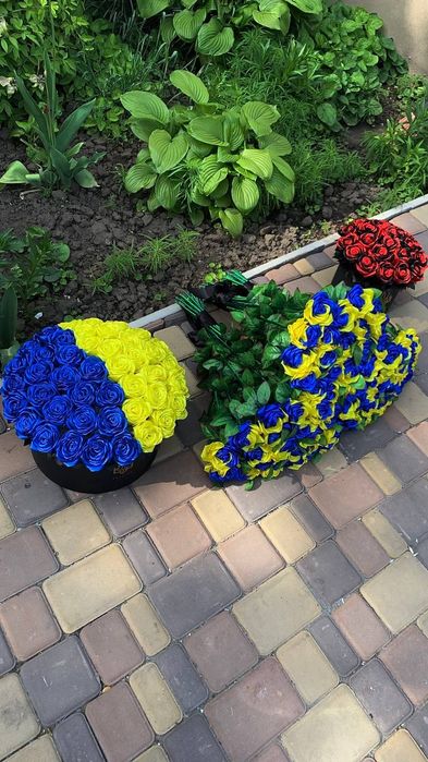 Букети з атласної стрічки
