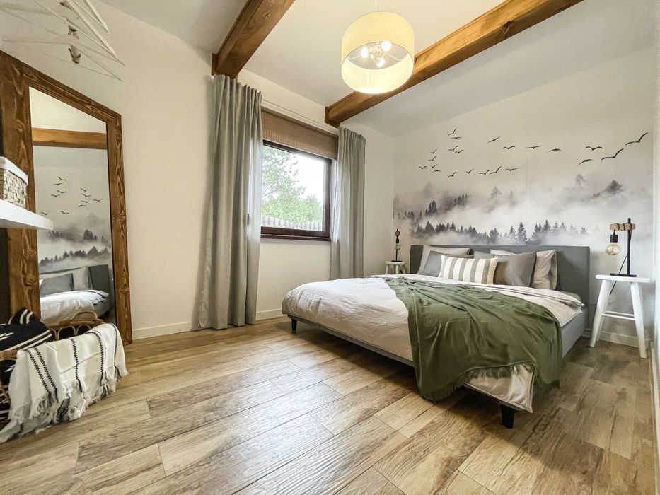 Jacuzzi, domek nad jeziorem, mazury, sauna, Jeziorak, Siemiany