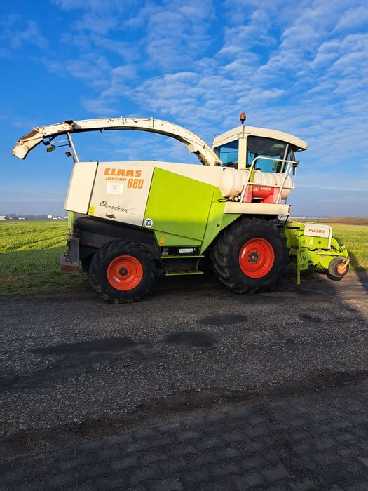 Sieczkarnia do kukurydzy Claas Jaguar 880 z podbieraczem do traw PU300