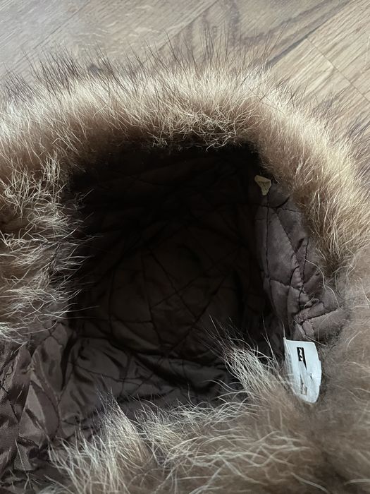 Czapka futro z lisa futro naturalne