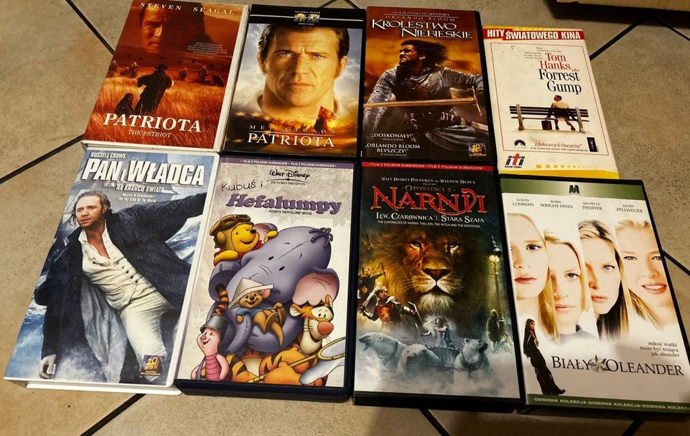 Kasety VHS różne bajki, filmy
