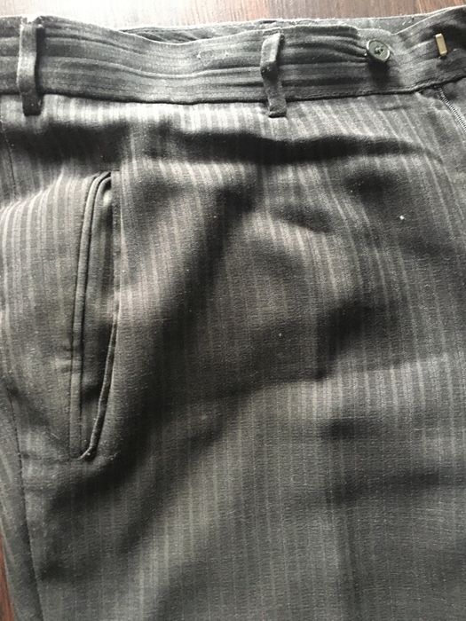 Spodnie męskie garniturowe XL prążek