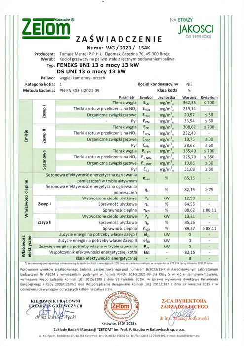 Kocioł Piec 13kW 5 Klasa na Węgiel Drewno 160m2 Dostawa Osprzęt Gratis