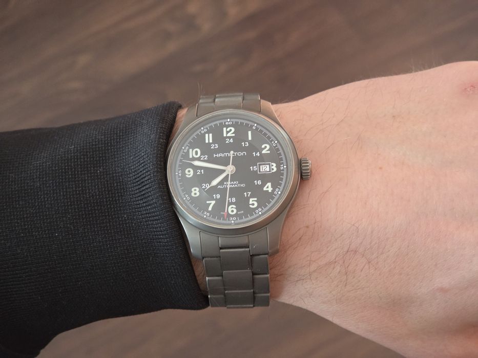 Титановий годинник Hamilton Khaki Field 41mm