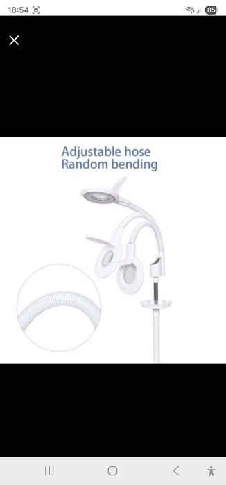 Candeeiro de Pé LED 16X Lupa Beleza Acne Unhas Luz Fria Ajustar Livrem