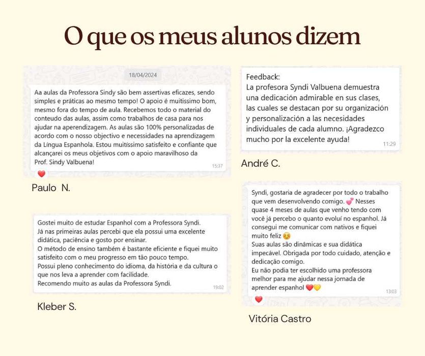 Aulas de espanhol com professora nativa qualificada