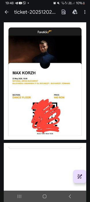 Продам билеты на концерт Макса Коржа