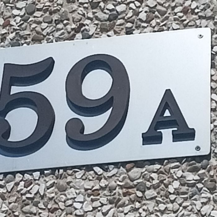 Numer na dom 59A stal nierdzewna