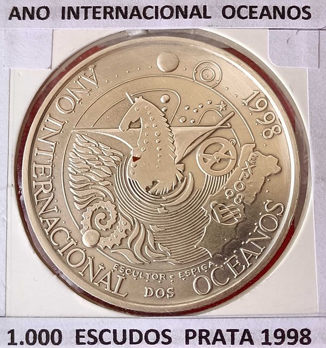 2 Moedas portuguesas Comemorativas 1.000 escudos prata