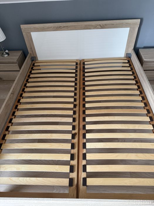 Łóżko dąb sonoma 160x200 cm + materac