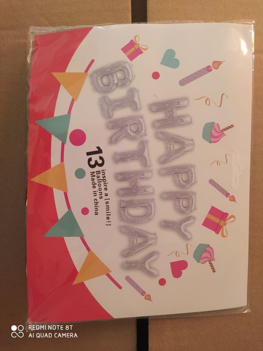 Baner z balonów HAPPY BIRTHDAY