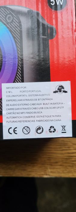Coluna portatil nova
