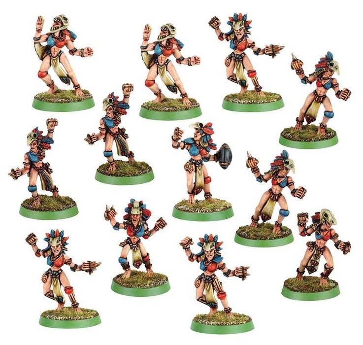 Warhammer Blood Bowl Amazon Team metal 12 figurek