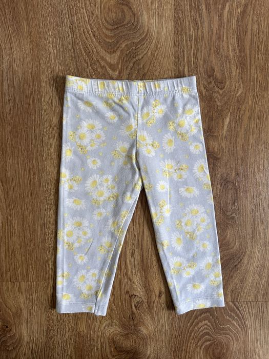 Legginsy dziewczęce w kwiaty 74/80 cm