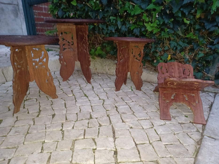 Mesas indianas de apoio de sala