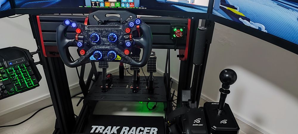 Setup SimRacing Profissional Completo – Como Novo e na Garantia