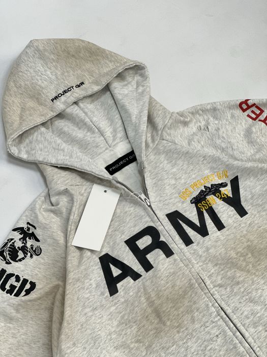 Худі ARMY Grailz project G/R худи серая зипка кофта сіра L M