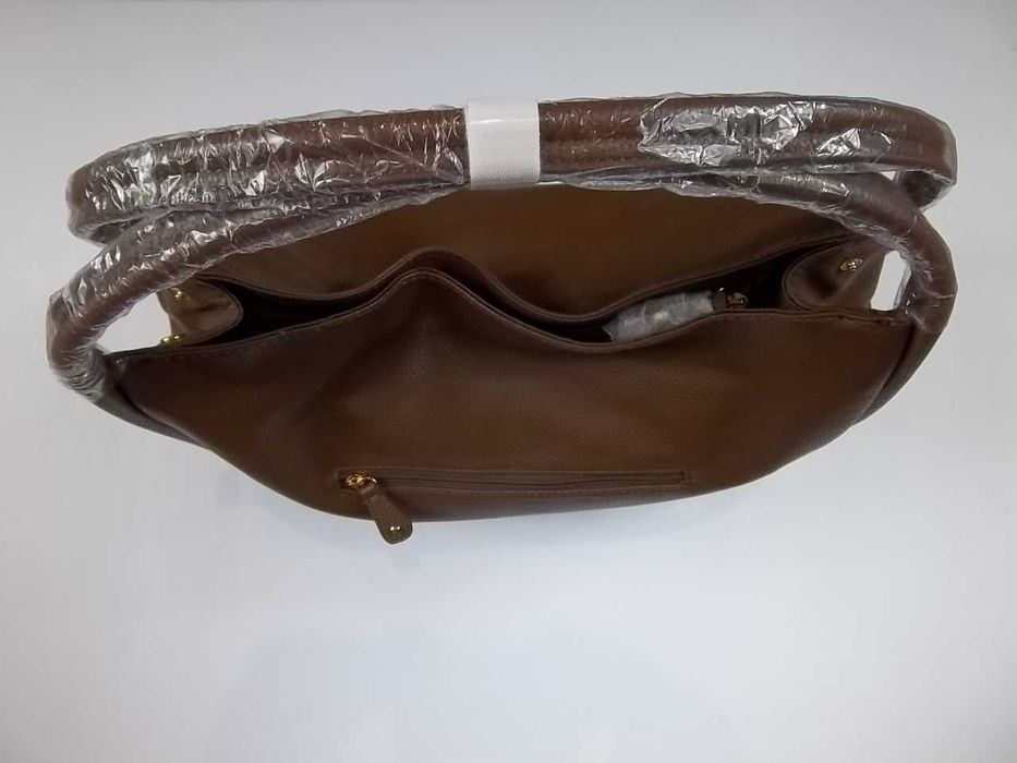 Duża torebka damska kolor brąz DAWIDJONES nowa!