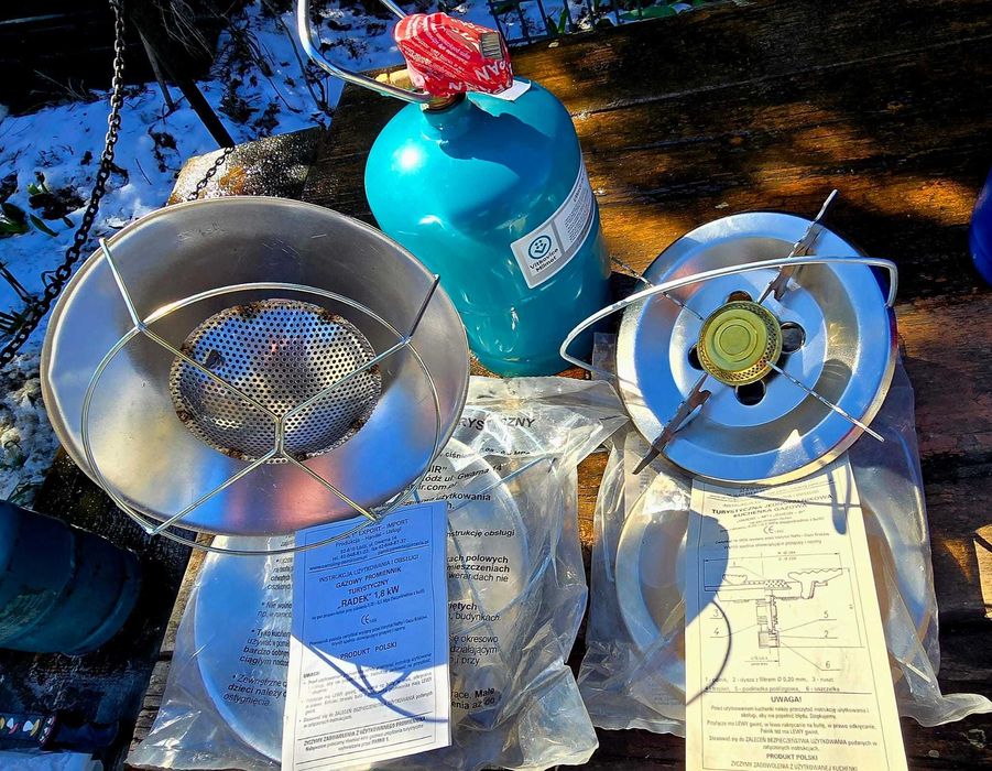 Pełna Butla Gazowa 1kg Słoneczko Promiennik Kuchenka Palnik Maszynka