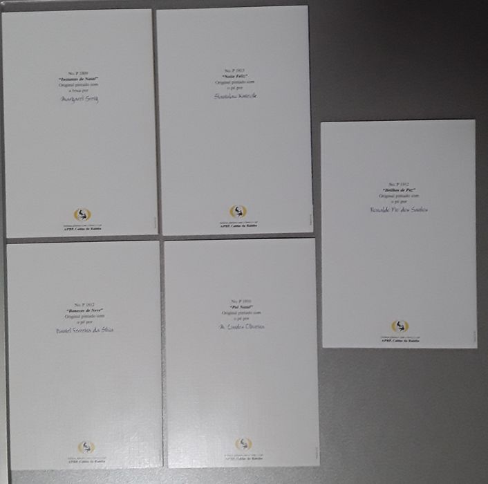Conjunto de 10 postais de Natal (APBP) novos!