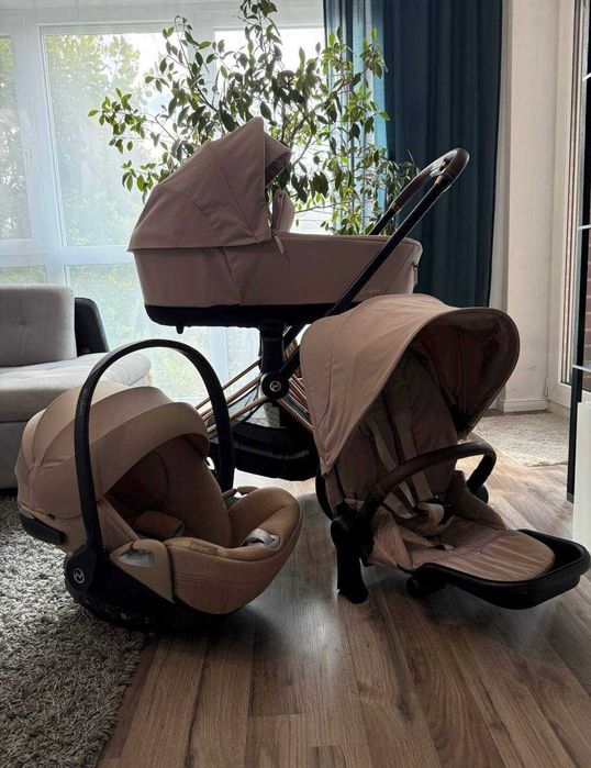 Wózek Cybex Platinum Priam Set 4.0 cosy beige jak nowy, gwarancja do 01.2027