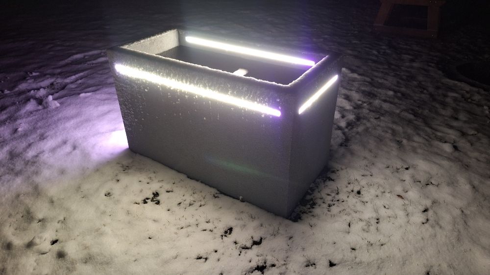 Termo donice ogrodowe tarasowe oświetlenie LED Donica-Termo Doniczka