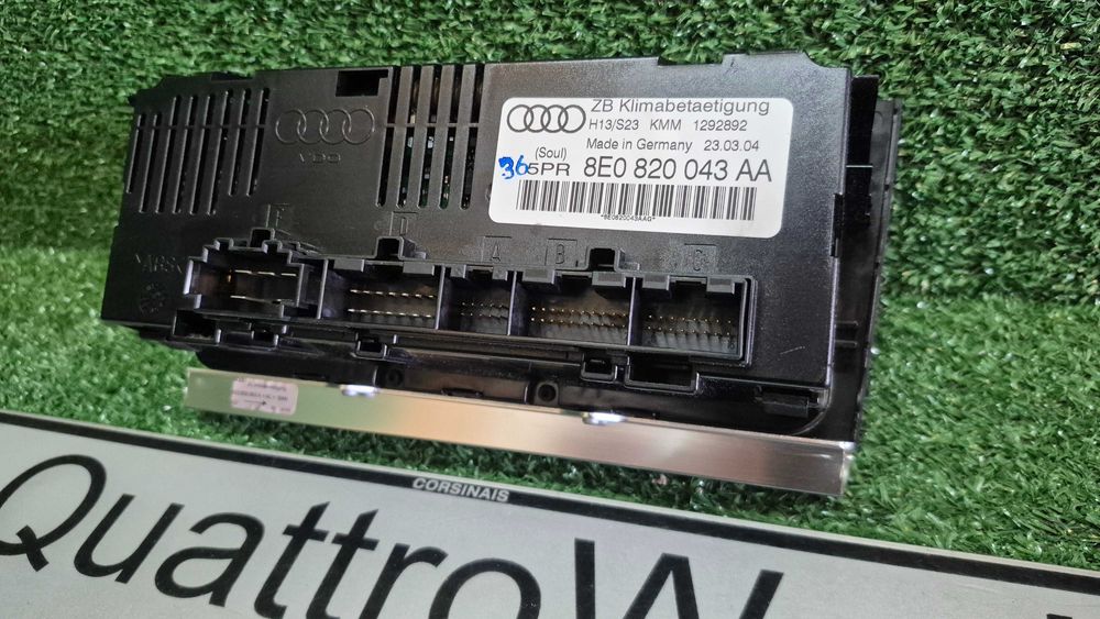 »AUDI A4 B6-B7 (8E/8H) - Climatronic / Módulo Sofagem / Ar Condicionado REF: 8E0820043AA COMO NOVO