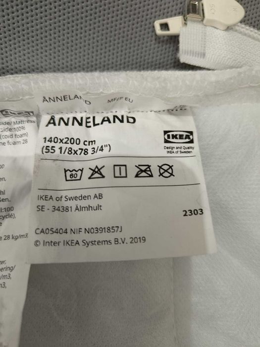 Pokrowiec na materac 140 x 200 cm ANNELAND IKEA