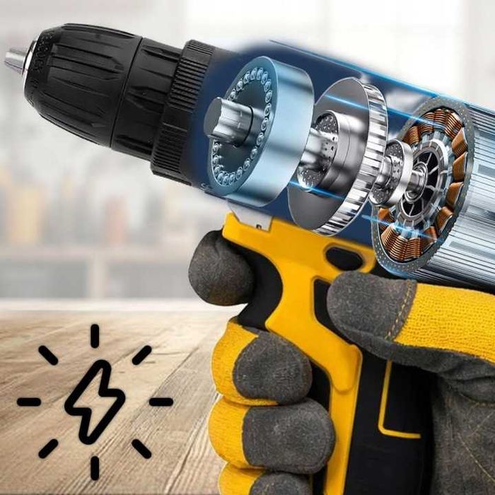 Wiertarko wkrętarka akumulatorowa 21V 2 AKU zestaw walizka NOWA MOCNA