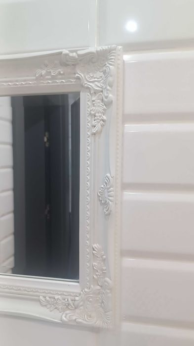 Lustro Glamour biała rama