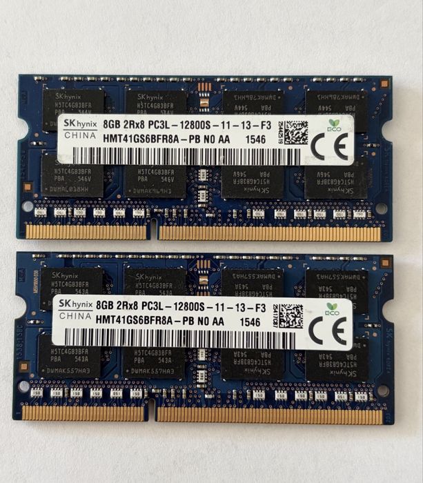 Sk Hynix (2x8GB) PC3L, SO-DIMM, HMT41GS6BFR8A-PB
