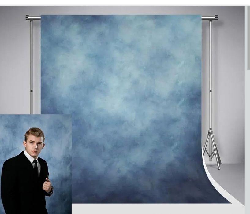 Niebieskie tło fotograficzne 300x300 cm