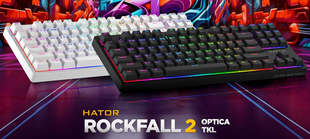 Продам клавіатуру HATOR Rockfall 2 Optica TKL Black v1.0 (HTK-730)