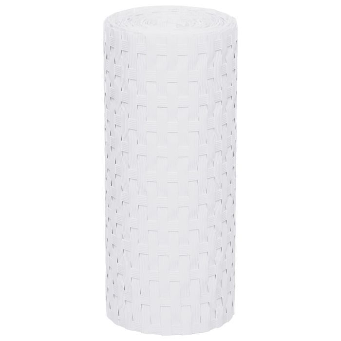Vidaxl Parawany Balkonowe, 10 Szt., Białe, 255X19 Cm, Rattan Pe