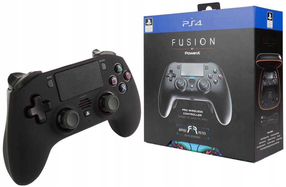 uszkodzony pad bezprzewodowy/przewodowy do ps4 powera czarny