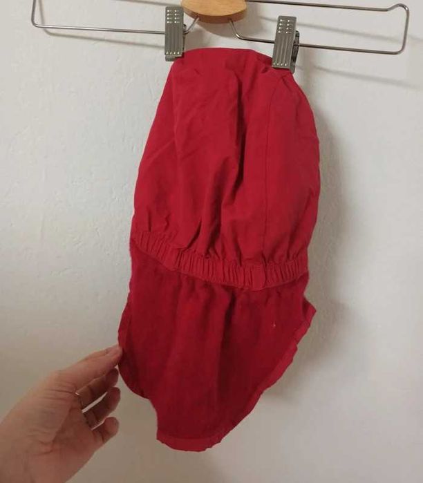 Wełniana czerwona kominiarka 49/50 Troll czapka zimowa 2 lata 3 lata